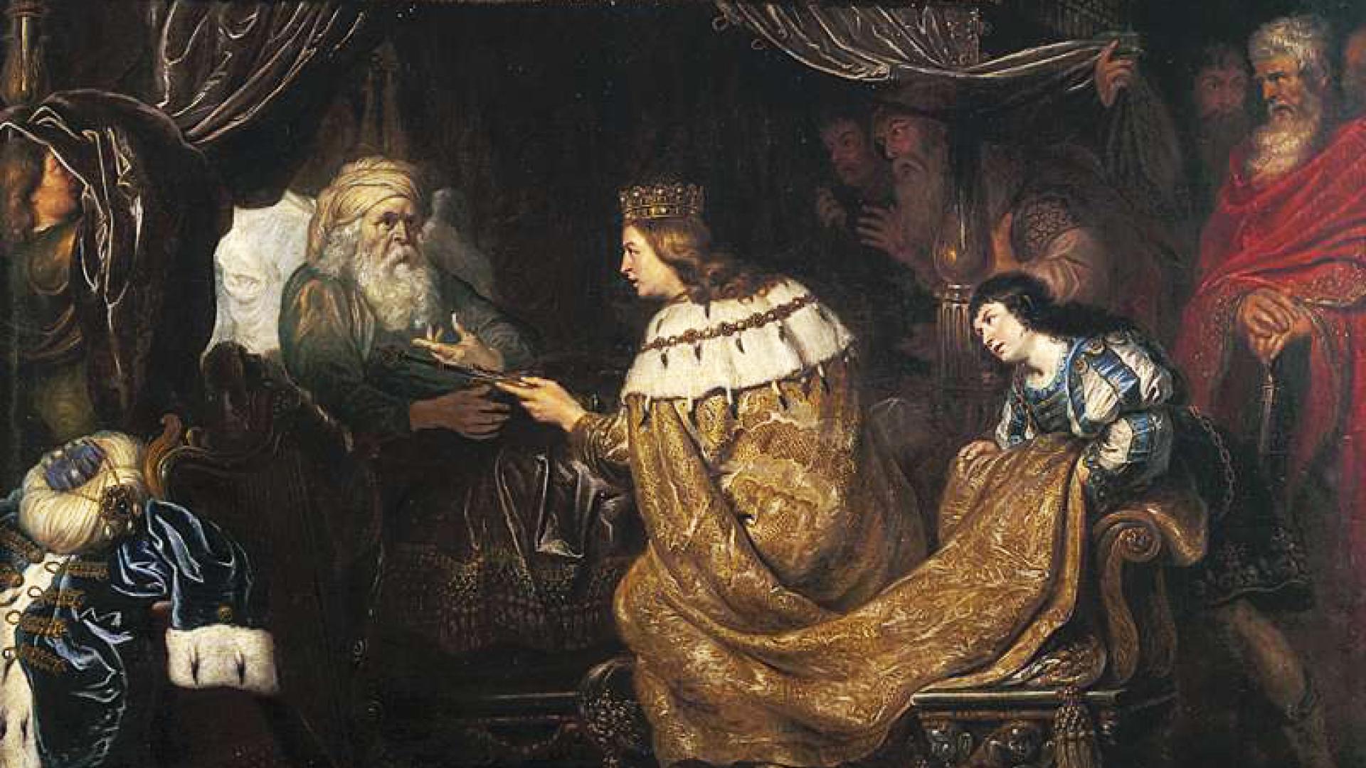 King David Presenting the Scepter to Solomon