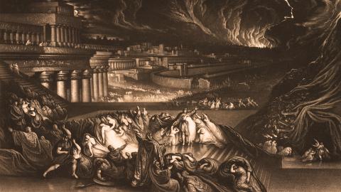 Mezzotinto de 1835 par John Martin, représentant la chute de Ninive en 612 avant notre ère